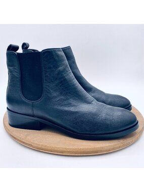 Cole Haan Chelsea Boots Womens 8.5 Black Leather Ankle Minimalist Luxury